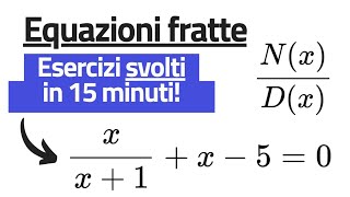 Esercizi svolti sulle equazioni fratte di primo grado [upl. by Ez392]