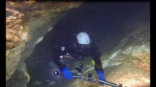 Underwater cave in Toskanka lakeПодводная пещера озера Тосканка [upl. by Ehtyde883]