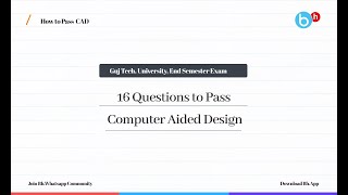 How to PassScore in Computer Aided Design CAD Sem6 Mechanical  GTU [upl. by Sezen]