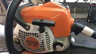 Cleaning carburetor at Stihl MS 181 [upl. by Enniotna388]