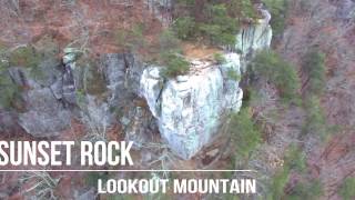 Sunset Rock on Lookout Mountain via Drone [upl. by Suzzy932]