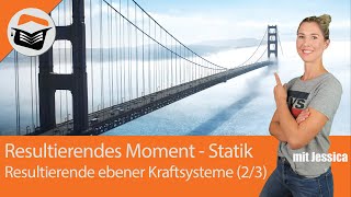 Resultierendes Moment bestimmen  Statik  Resultierende ebener Kraftsysteme 23  Einfach erklärt [upl. by Willi]