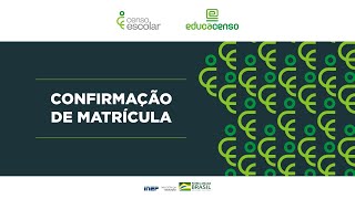 Confirmação de Matrícula  Matrícula Inicial 2020 [upl. by Bena535]