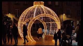 la ville de Quimper Les illuminations de Noël 2021 noel illunination quimper kemper [upl. by Anetsirk]