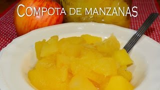 Compota de manzanas casera FACIL postre bajas calorias [upl. by Yablon]