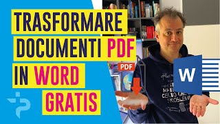 Come trasformare i documenti PDF in WORD GRATIS [upl. by Romonda]