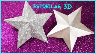 Estrella de Cartulina 3DChristmas Ornaments  Simple y Creativo [upl. by Micco]