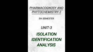 Pharmacognosy25th semunit3Alkaloids pharmacypharmacynotes shortsvideo shorts [upl. by Asin]