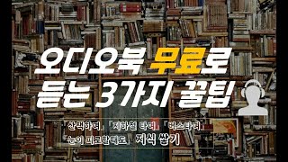 오디오북 무료로 듣는 꿀팁 3가지  오디오북 활용하기 [upl. by Sarena]