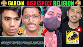 SHOCKING NEWS 😱  GARENA DISRESPECT RELIGION 🤬💔  BIG YOUTUBERS ANGRY FOR GARENA FREE FIRE 🔥🤬 [upl. by Llennhoj]