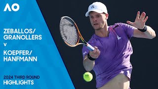 GranollersZeballos v HanfmannKoepfer Highlights  Australian Open 2024 Third Round [upl. by Aitnom]