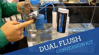 How to upgrade a toilet with a quotDual Flush Converterquot from HydroRight [upl. by Nagiem]