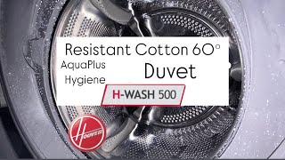 Hoover HWASH 500  Resistant Cotton 60  AquaPlus  Hygiene  Full Cycle [upl. by Akcirret]