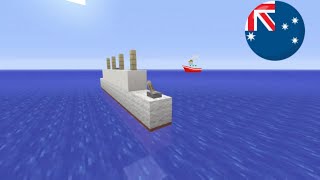 Britannic sinking in Minecraft [upl. by Suiramad]