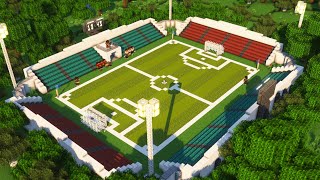 Minecraft How to build a Football Stadium Tutorial [upl. by Suiram]