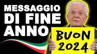 Messaggio di fine anno del Presidente della Repubblica Sergio Mattarella 2024 [upl. by Yesac810]