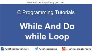 C Programming Language TutorialLect 13 while and do while [upl. by Aicele]