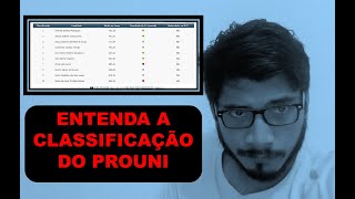 PROUNI  ENTENDA A CLASSIFICAÇÃO [upl. by Merrie]