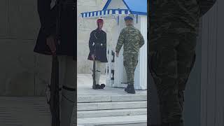 The great evzones and the Greek soldier salute sir athensgreecelaizababeschannel888 [upl. by Ayanahs622]