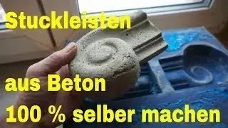 Gießform für Beton selber machen Säule und Stuckleisten Fassadenstuck Silikonformen DIY Betonformen [upl. by Tutt802]