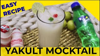 Easy Mocktail Drink Summer Mocktail Philippine Street Food Yakult Lemonade DIY Yakult Drink [upl. by Ploch]