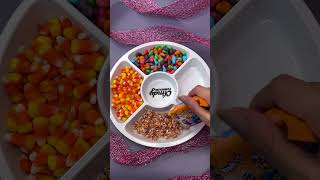 ASMR Colourful Spooky Platter Bright spooky and delicious 🎃🍬 [upl. by Dambro877]