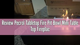 Review Pecrol Tabletop Fire Pit Bowl Mini Table Top Fireplace Patio Home Decor Smores Maker Alcohol [upl. by Lucho]