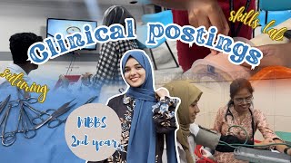 MBBS 2nd year 🩺 medicine posting skills lab suturing training  medical students  college vlog [upl. by Ramedlaw]