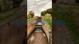 This is the Canal de Castilla in Frómista Spain caminodesantiago locks canal [upl. by Garcon]