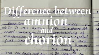 🔴Difference between amnion and chorion class 12th Biology [upl. by Asyle]