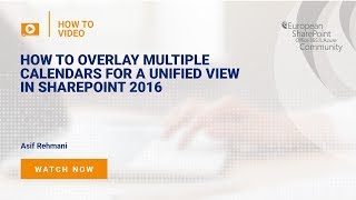 How to overlay multiple calendars for a unified view in SharePoint 2016 [upl. by Anny412]