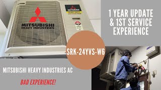 Mitsubishi Heavy Industries Air Conditioner  1 Year Later Some Bad Experiences [upl. by Earaj828]