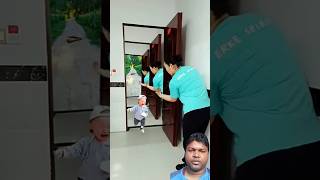 3D animation door 🚪 opening and closing funny comedy lucu baby prank 3danimation 3dart [upl. by Erdua]