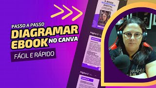 Como DIAGRAMAR UM EBOOK no CANVA fácil tutorial completo [upl. by Llenyr]