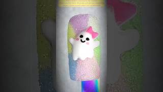 Nail Design  Ghost  Glow in the Dark  Mystery Box  Halloween  October  Varnail 14 shorts [upl. by Fonz91]