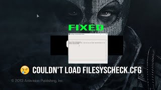 How to Fix Error during initialization quotCouldnt load filesysCheckcfgquot in COD [upl. by Nonaihr]