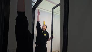 Sliding Door Installation part 4 putting on the fix panel [upl. by Willetta]