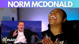 First Time Reaction to Norm Macdonald  Tells The Most Convoluted Joke Ever CONAN on TBS [upl. by Yadrahc]