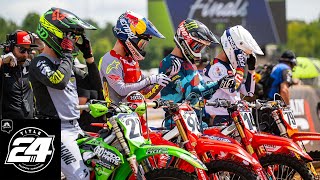 Jett Lawrence vs Eli Tomac SMX Playoffs Round 1 Charlotte Review  Title 24  Motorsports on NBC [upl. by Appel729]