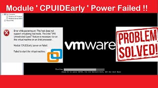 How To Fix Module CPUIDEarly power on FAILED [upl. by Ayik]