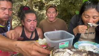 MUKBANG INIHAW NA TAMBAKOL AT SINIGANG NA DANGGIT AT IBA PANG MGA SEAFOOD [upl. by Jock]