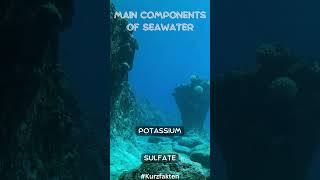 Main components of seawater facts nature shorts water [upl. by Esinaej]