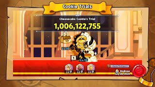 1 BILLION POINTS  Cheesecake Cookies Hard Trial  CROB Cookie Run Ovenbreak [upl. by Duck]