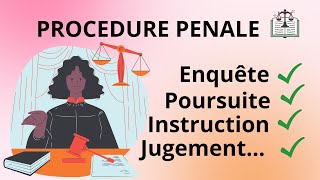 COURS DE PROCEDURE PENALE [upl. by Hanus]