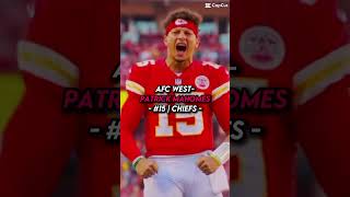 The best NFL Quarterback in each division 💎💎 nflnews patrickmahomes football [upl. by Nednarb]