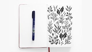 Tombow Fudenosuke Brush Pen Tutorial [upl. by Annotahs]