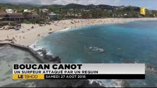 🇷🇪🦈Attaque de requin  un bodyvoardeur attaqué par un requin à Boucan Canot  27082016 [upl. by Nodmac]