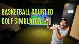 We turned a basketball court into a golf simulator [upl. by Ettesel]