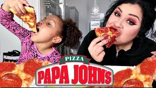 Papa Johns MUKBANG  Eating Show [upl. by Aysa]