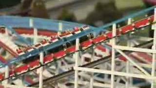 Lionel O gauge trains amp amusement park roller coaster [upl. by Nyladgam]